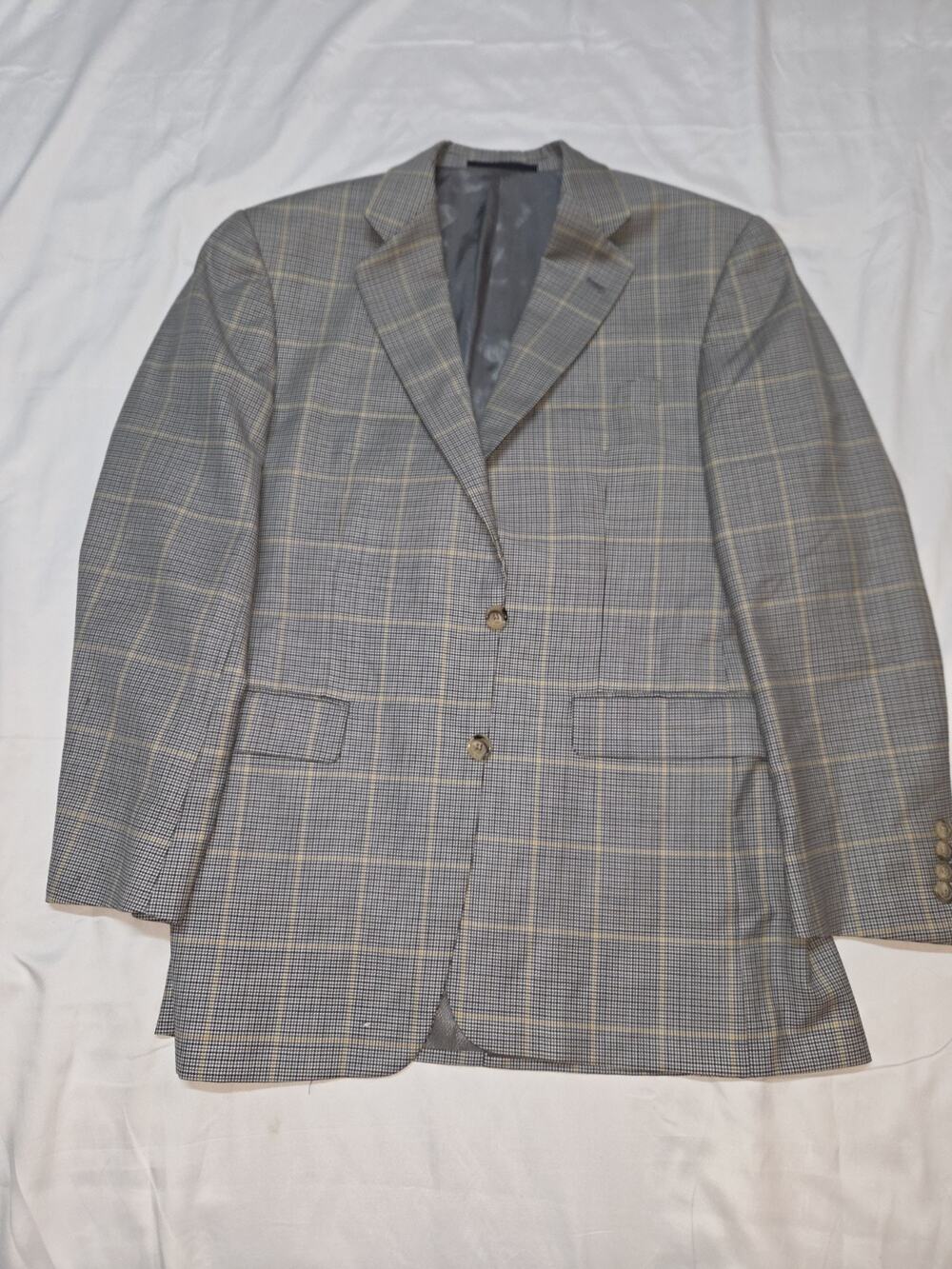 Burberry London Men's Solid Gray Wool Blazer Size 40R